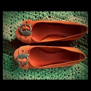 [SOLD] Miu Miu - Orange Suede Shoes
